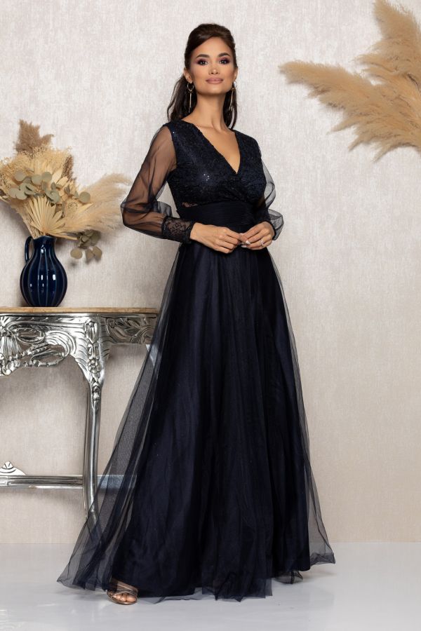 Dinasty Navy Dress