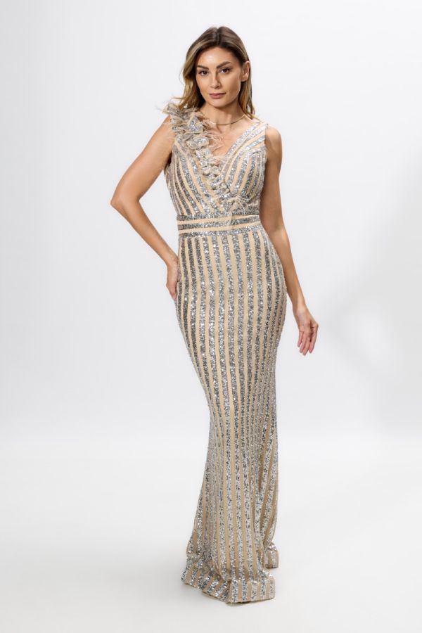 Sumaya Nude Occasion Dress