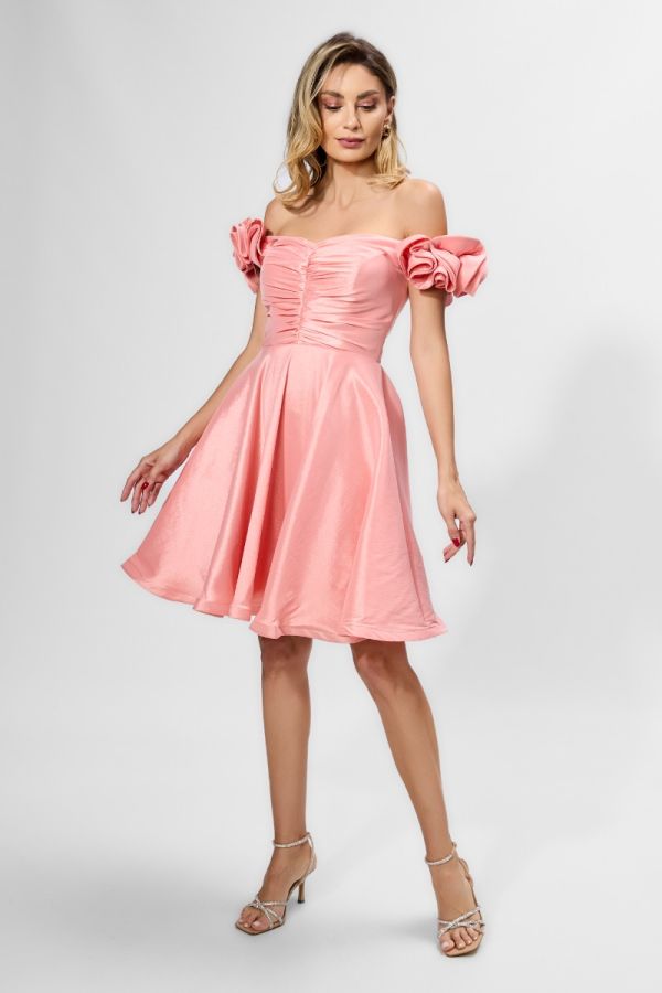 Mileva Peach Occasion Dress