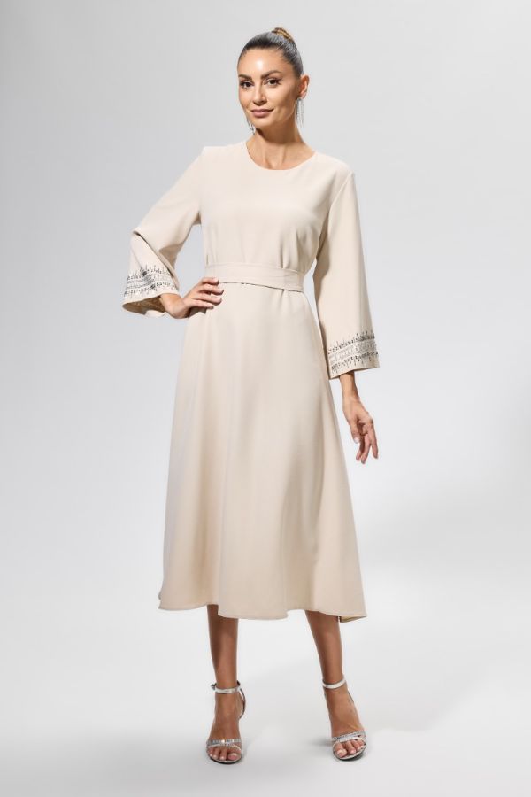 Evans Cream Elegant Dress