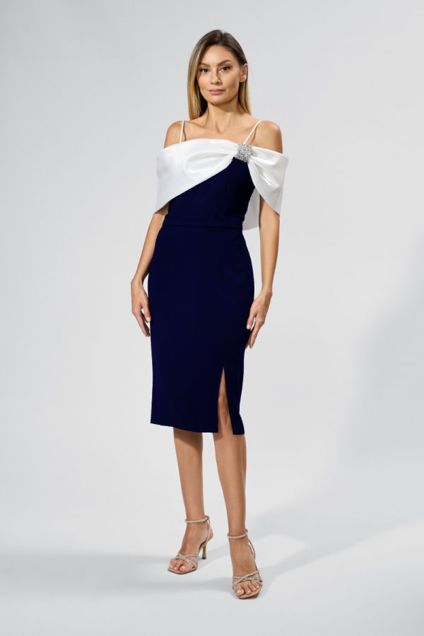 Sage Navy Occasion Dress