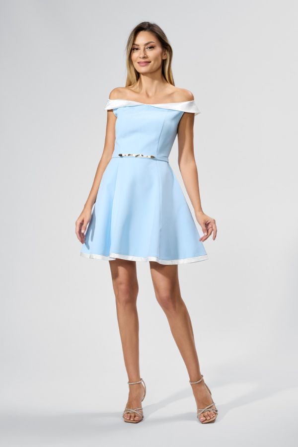 Emona Light Blue elegant Dress