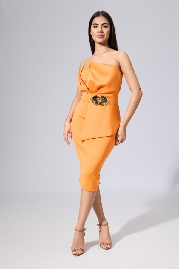 Selda Orange occasion Dress