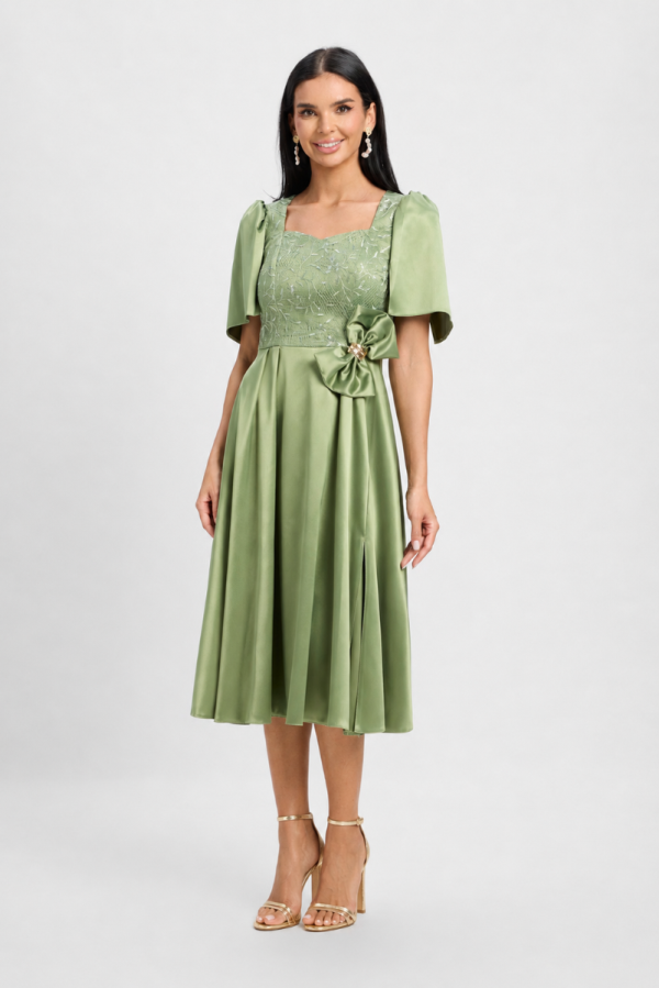 Moze Lorena Light Green Occasion Dress