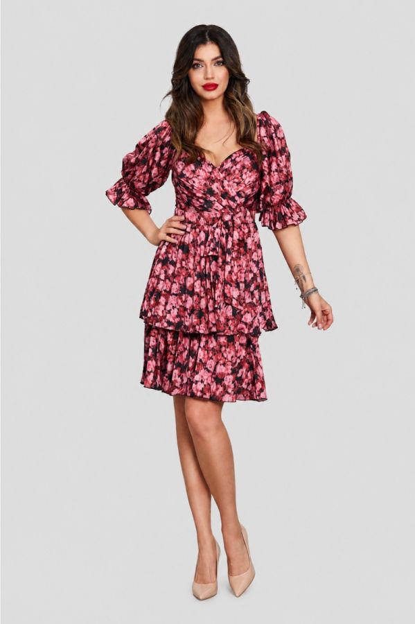 Ally Pink Floral Dress