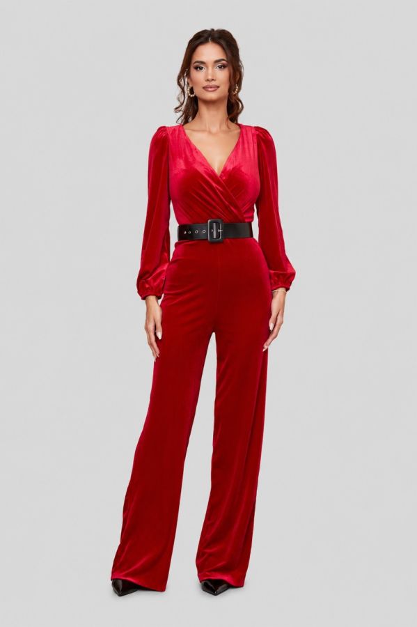Brigitte Red Jumpsuit