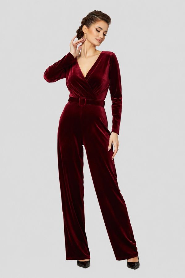Maysa Burgundy Jumpsuit