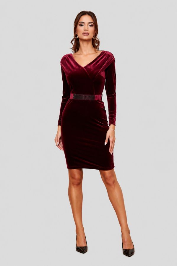 Cirilla Burgundy Dress