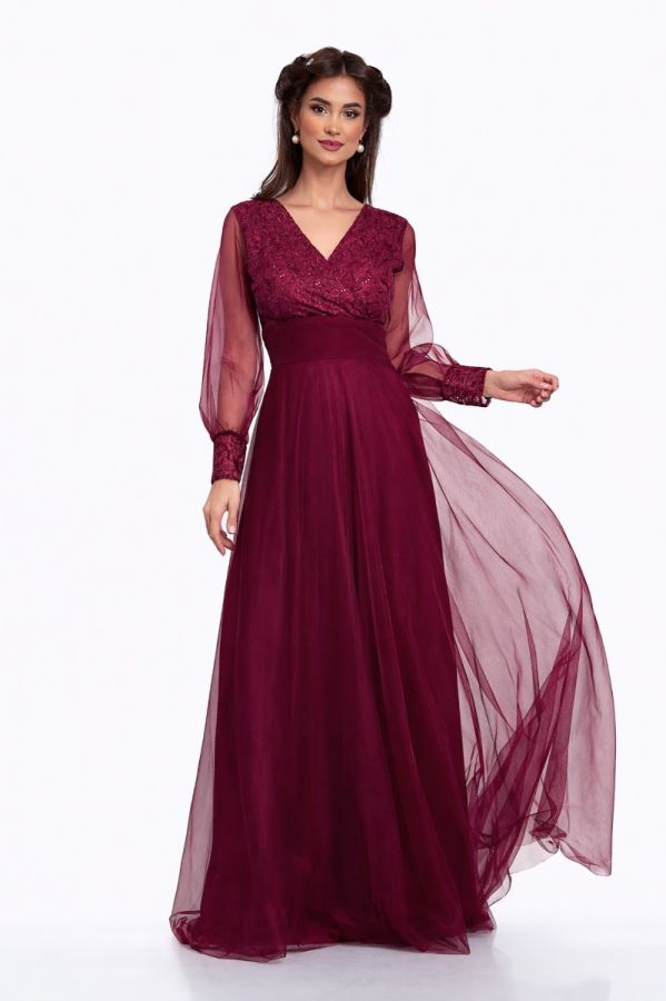 Dinasty Burgundy Dress