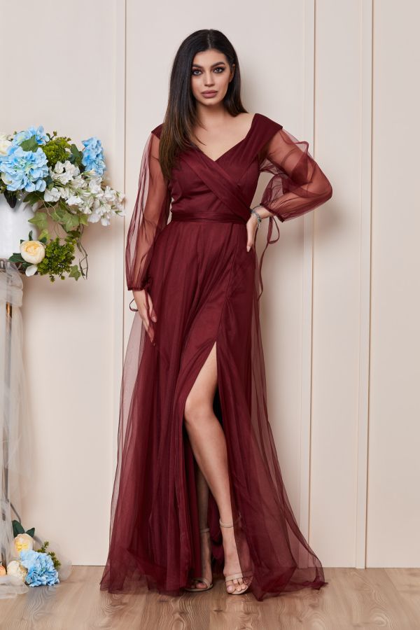 Hermosa Burgundy Dress