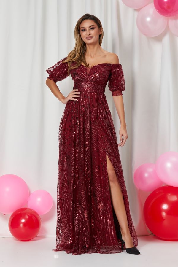 Bellona Burgundy Dress