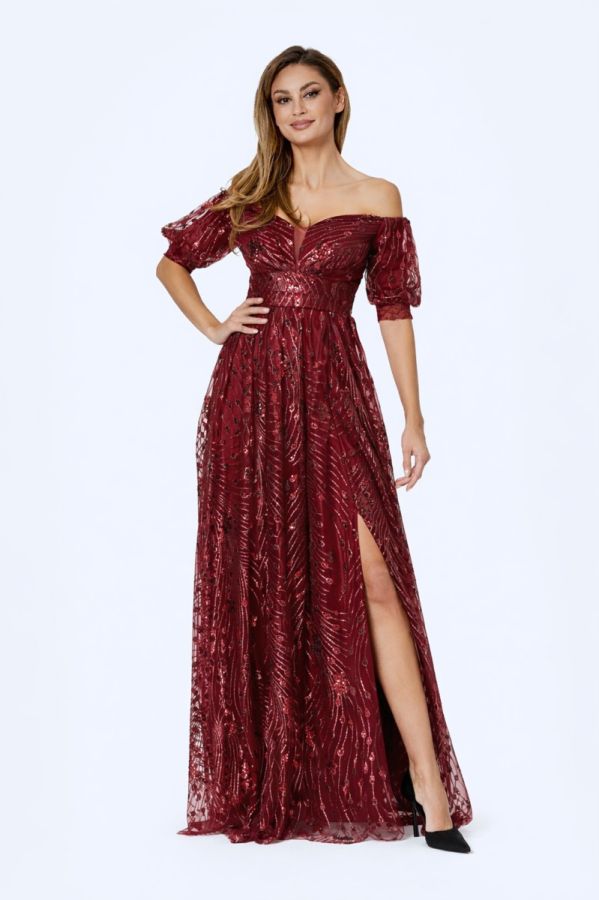 Bellona Burgundy Dress