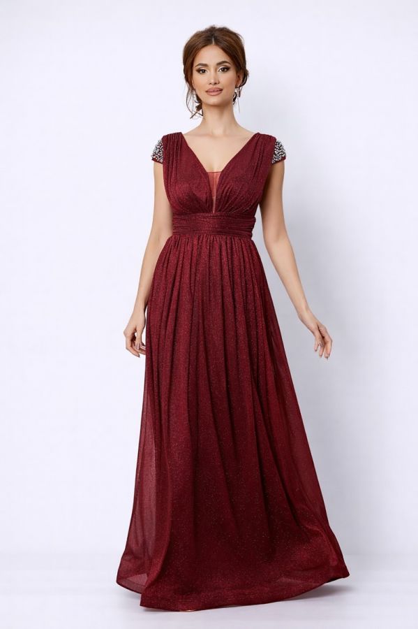 Florence Burgundy Dress