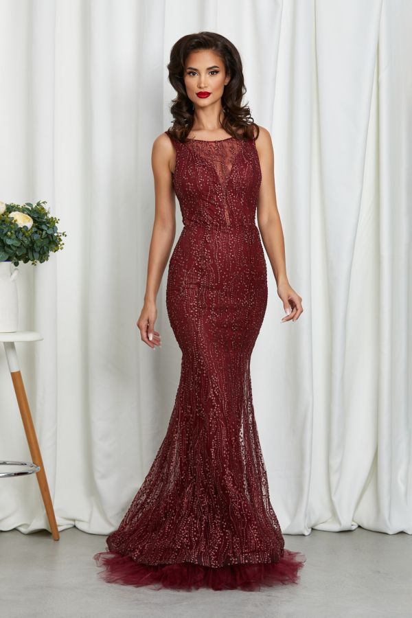 Remarkable Burgundy Dress