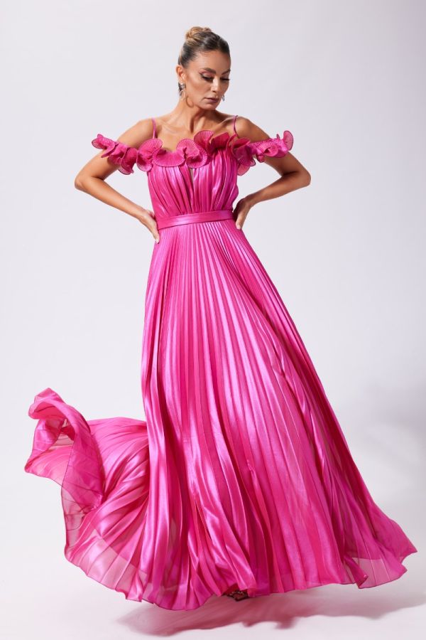 Phoenix Fuchsia Premium Occasion Dress
