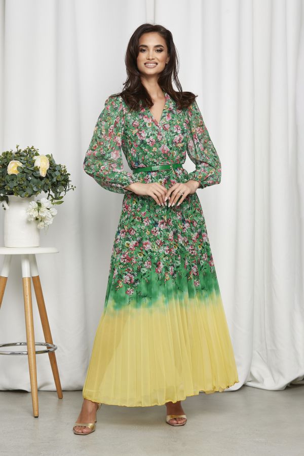 Yazmin Green Multi Dress