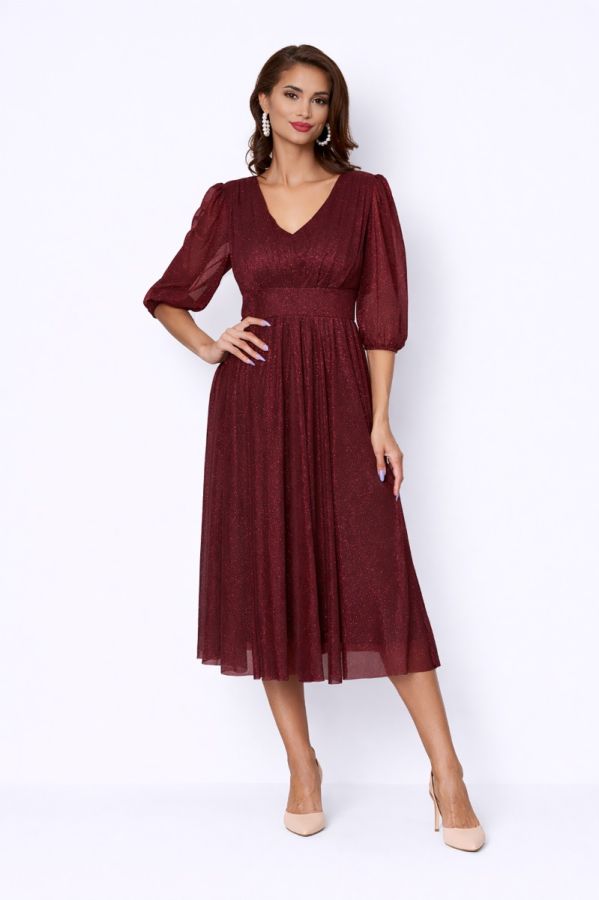 Nicolette Burgundy Dress
