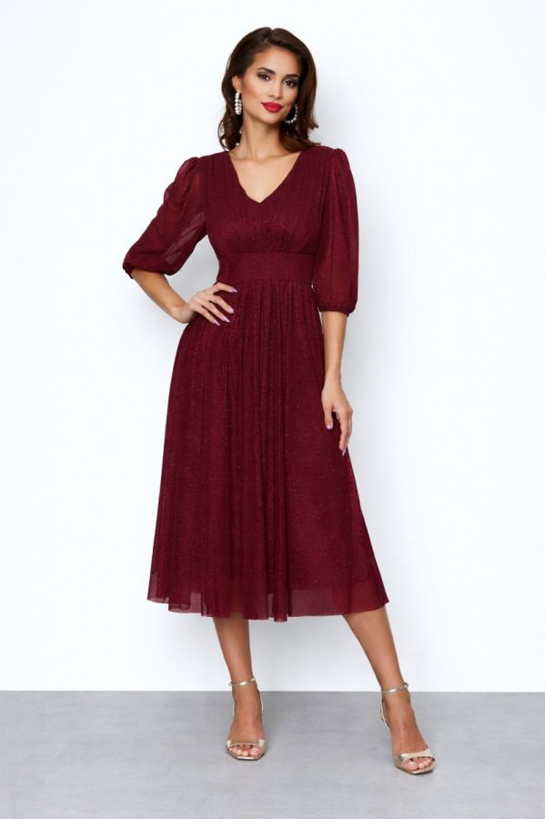 Nicolette Burgundy Dress