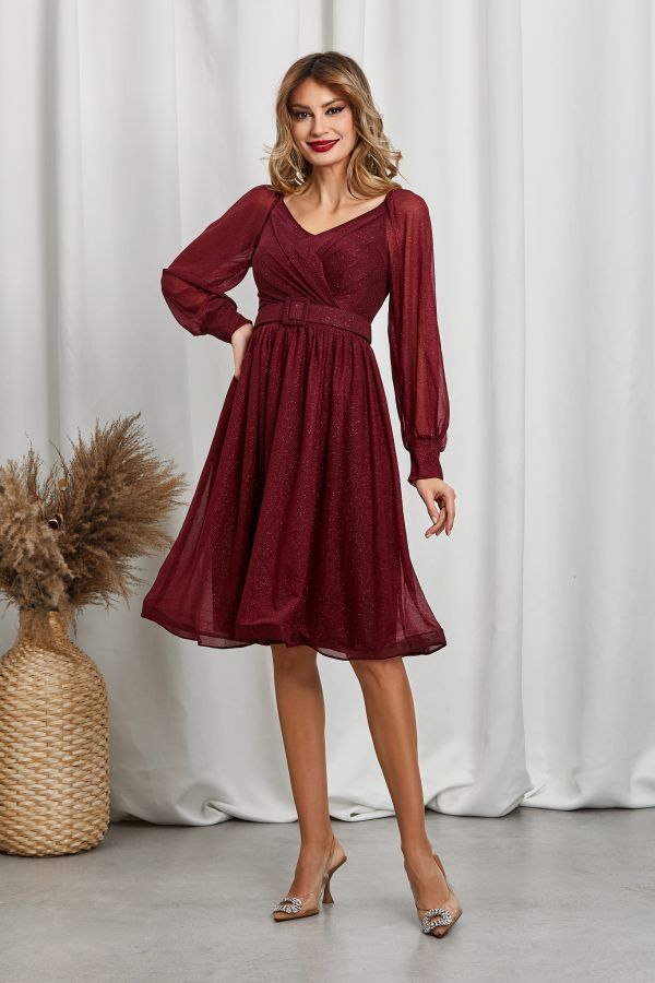Lucy Burgundy Dress