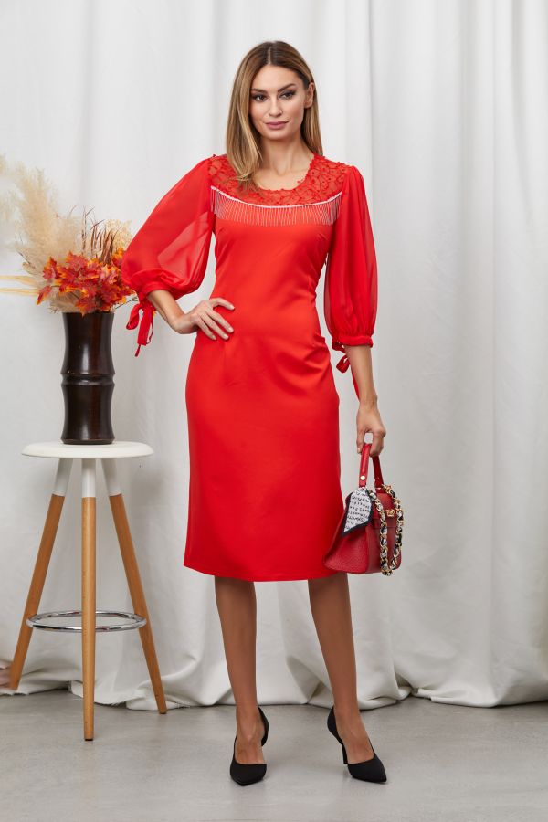 Belinda Coral Dress