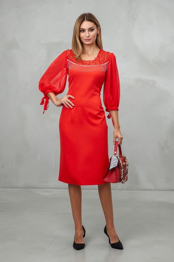 Belinda Coral Dress