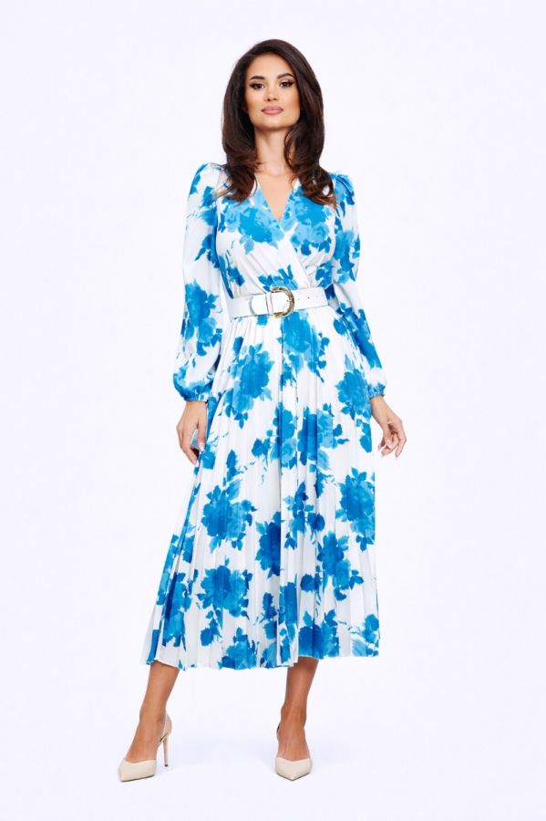 Malina Blue Floral Dress