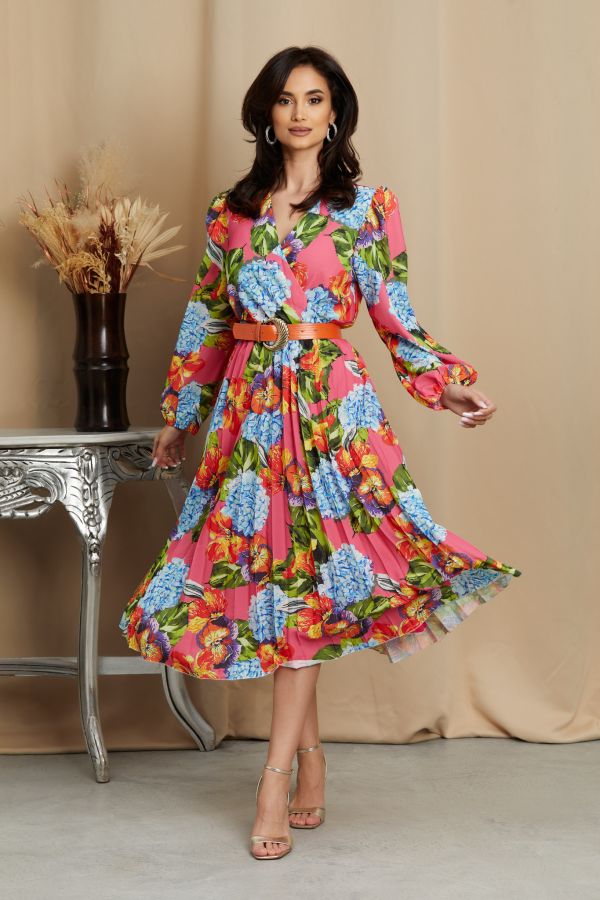 Malina Pink Multicolored Dress