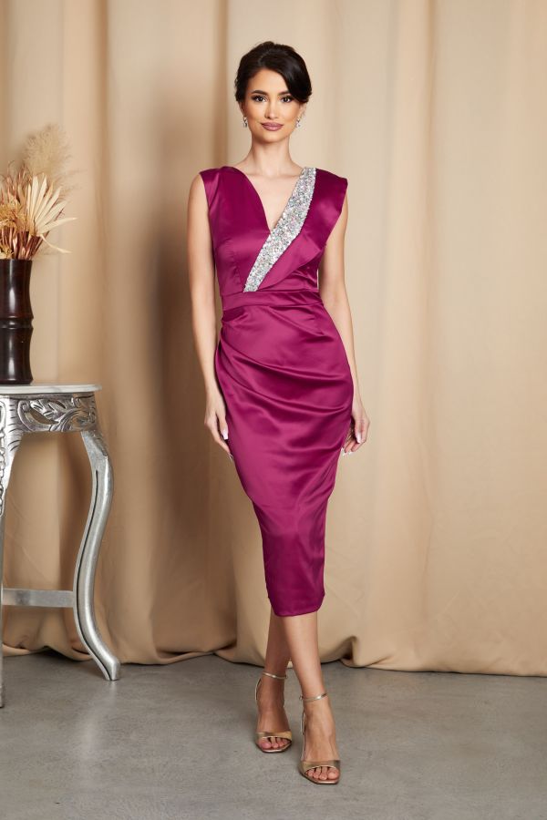 Moze Emerald Magenta Dress