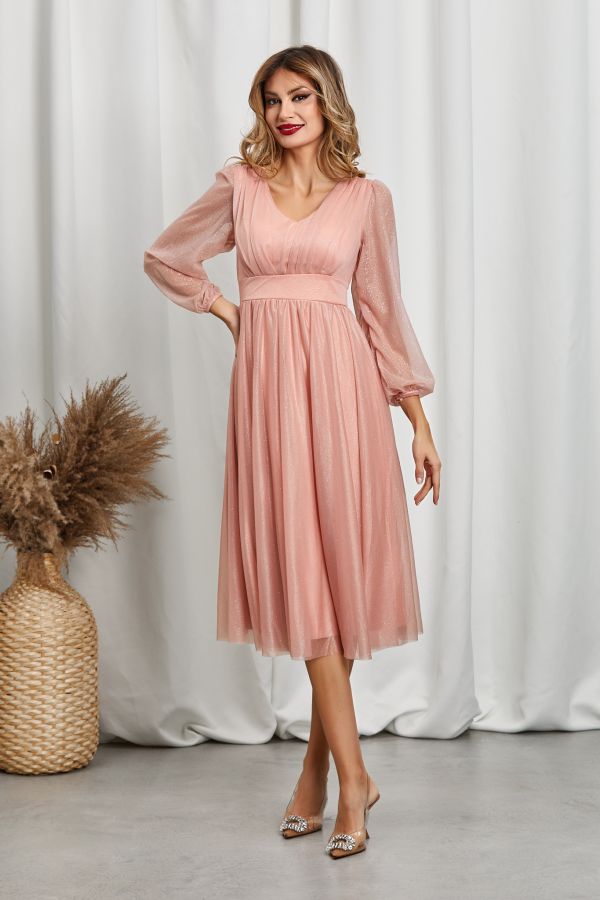 Wilma Peach Dress