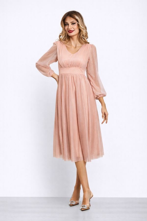 Wilma Peach Dress