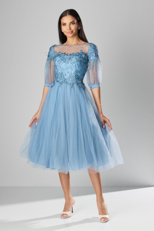 Noelie Blue Premium Occasion Dress