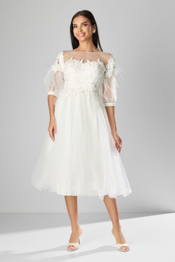 Noelie White Premium Occasion Dress