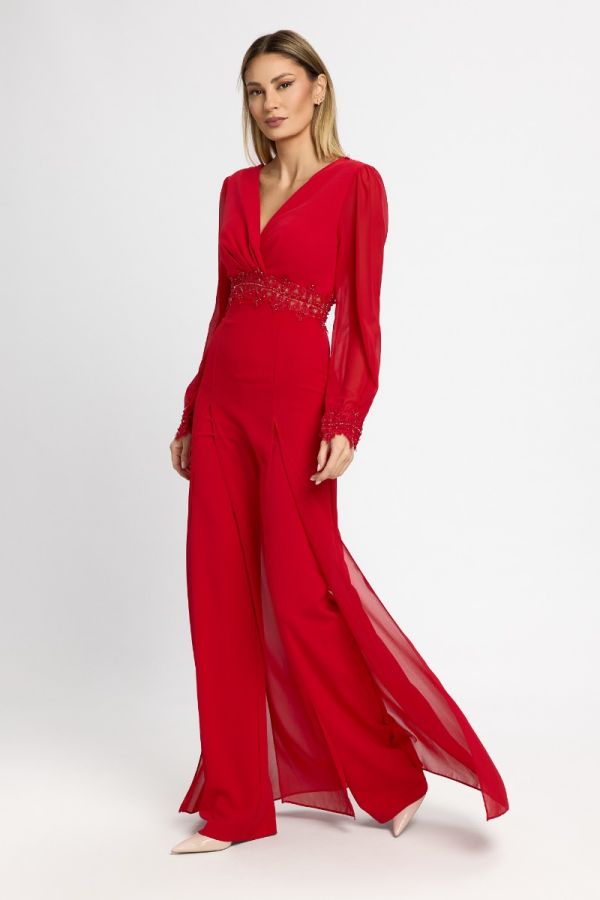 Lizz Red Occasion Jumpsuit