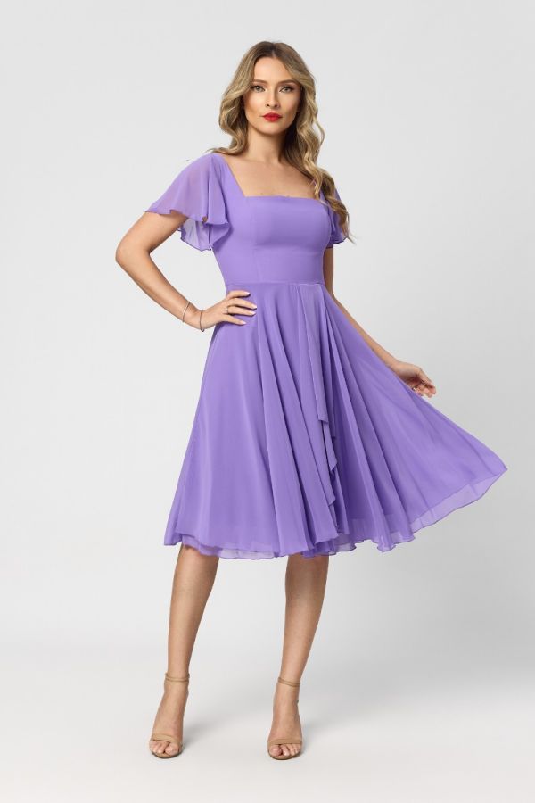 Dafina Purple Elegant Dress