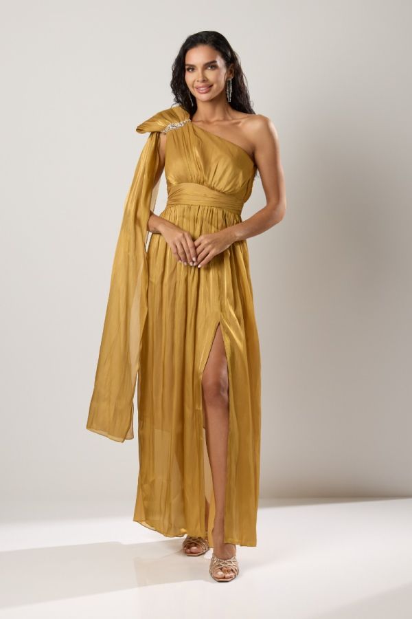 Moze Evangelia Olive Occasion Dress