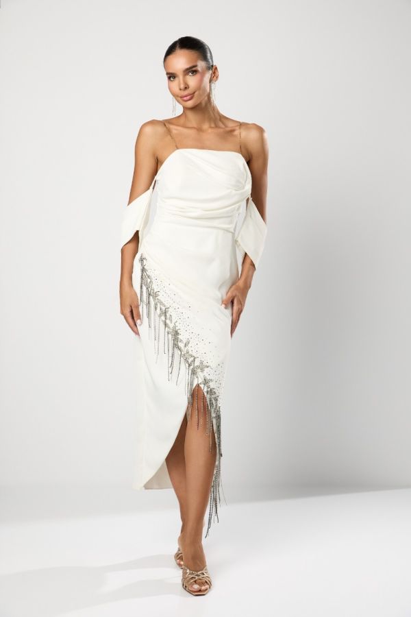Charlize White Occasion Dress