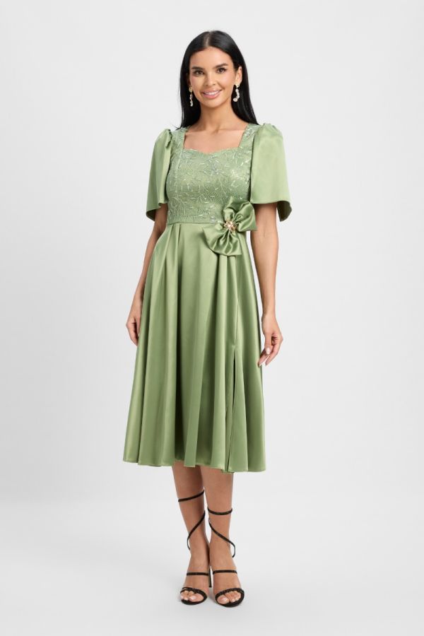 Moze Lorena Light Green Occasion Dress