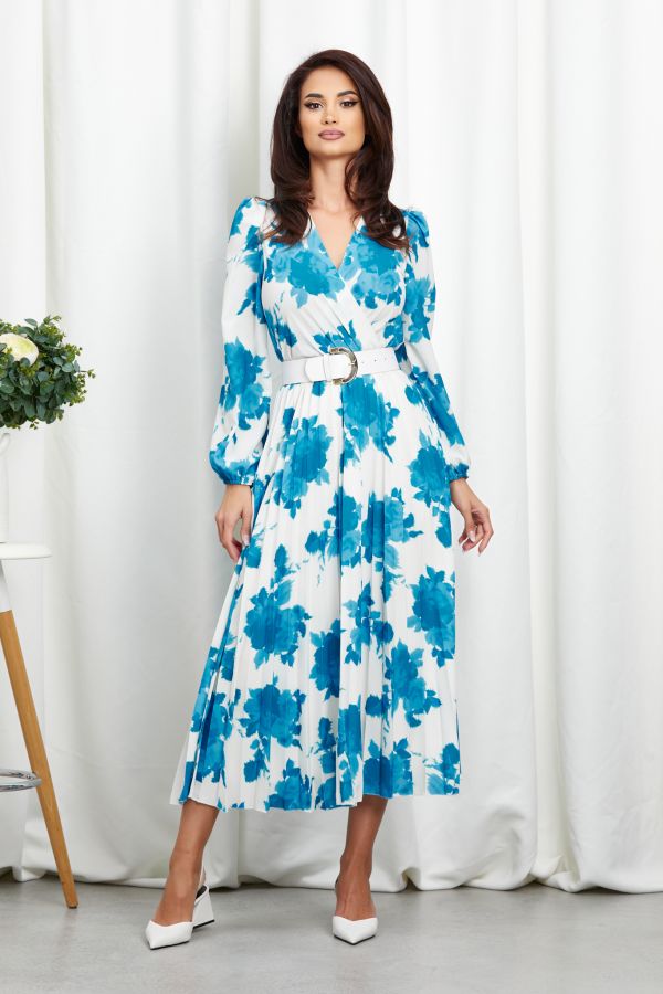 Malina Blue Floral Dress