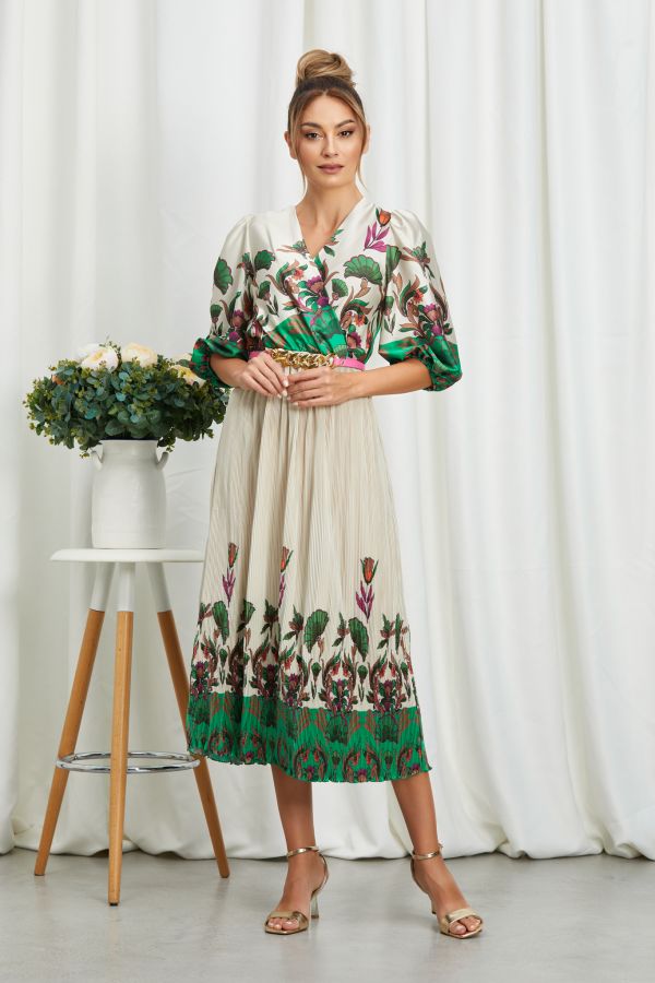 Louise Green Floral Dress