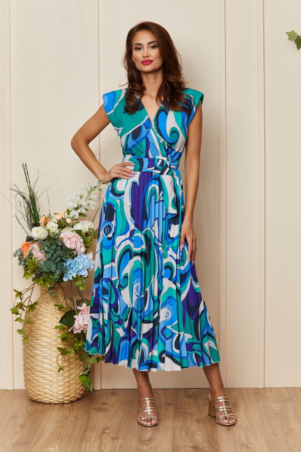 Carmen Blue Multicolored Dress