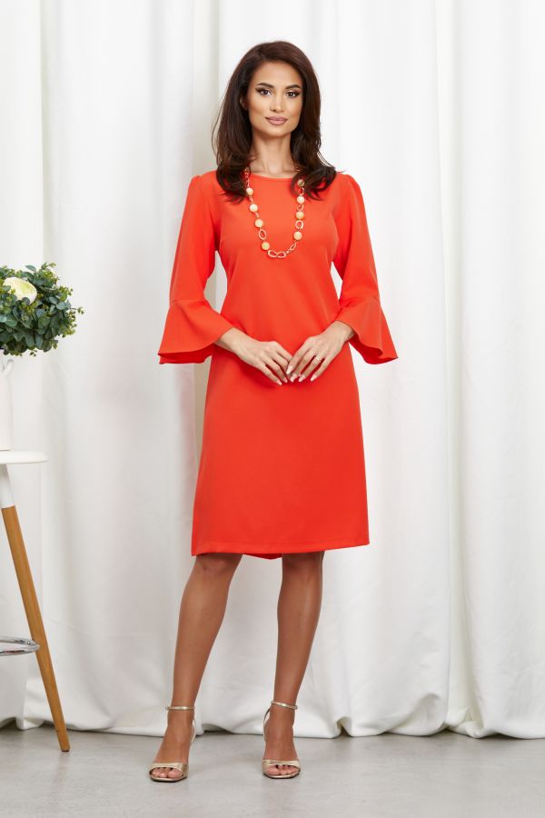 Claudette Orange Dress
