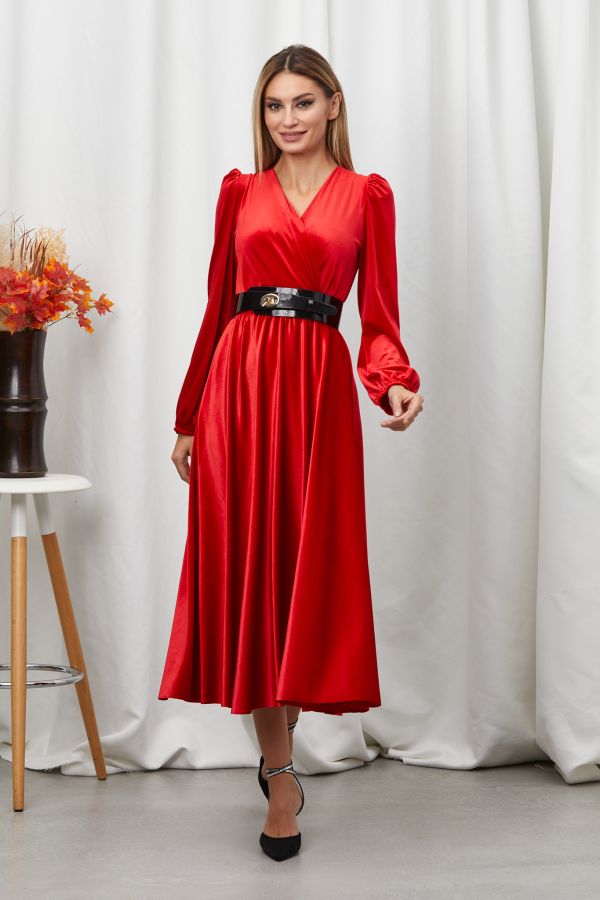 Janine Red  Dress