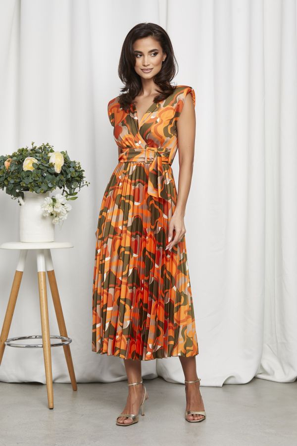 Carmen Orange Floral Dress