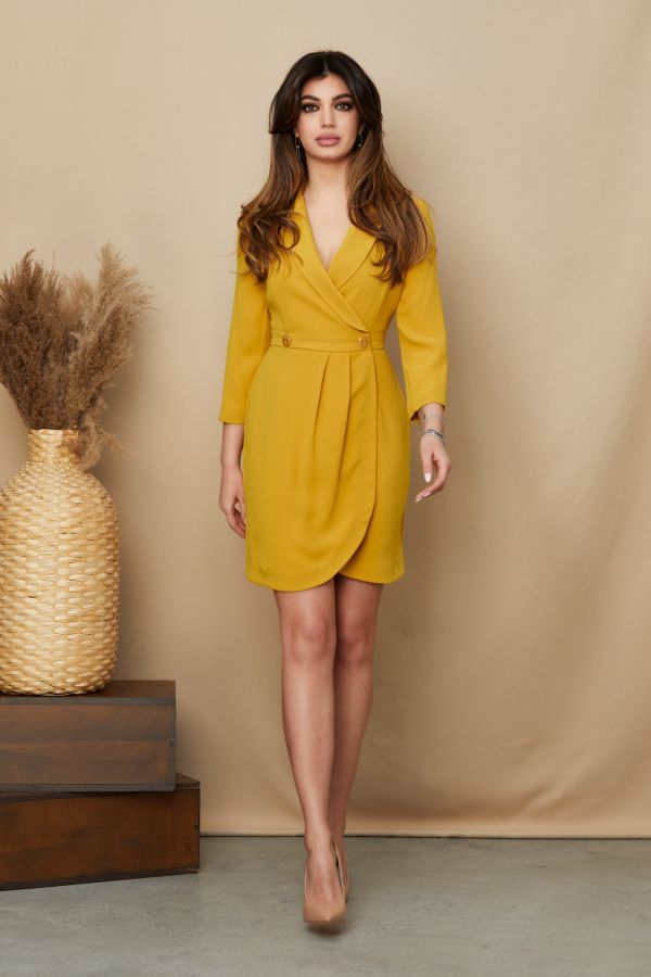 Engrail Dark Yellow Dress