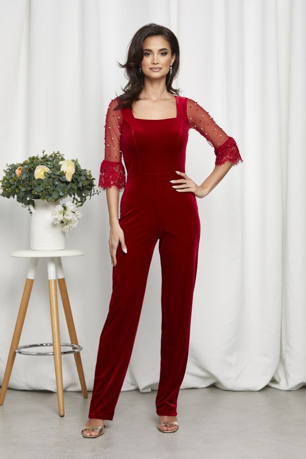Pearl Red Jumpsuit