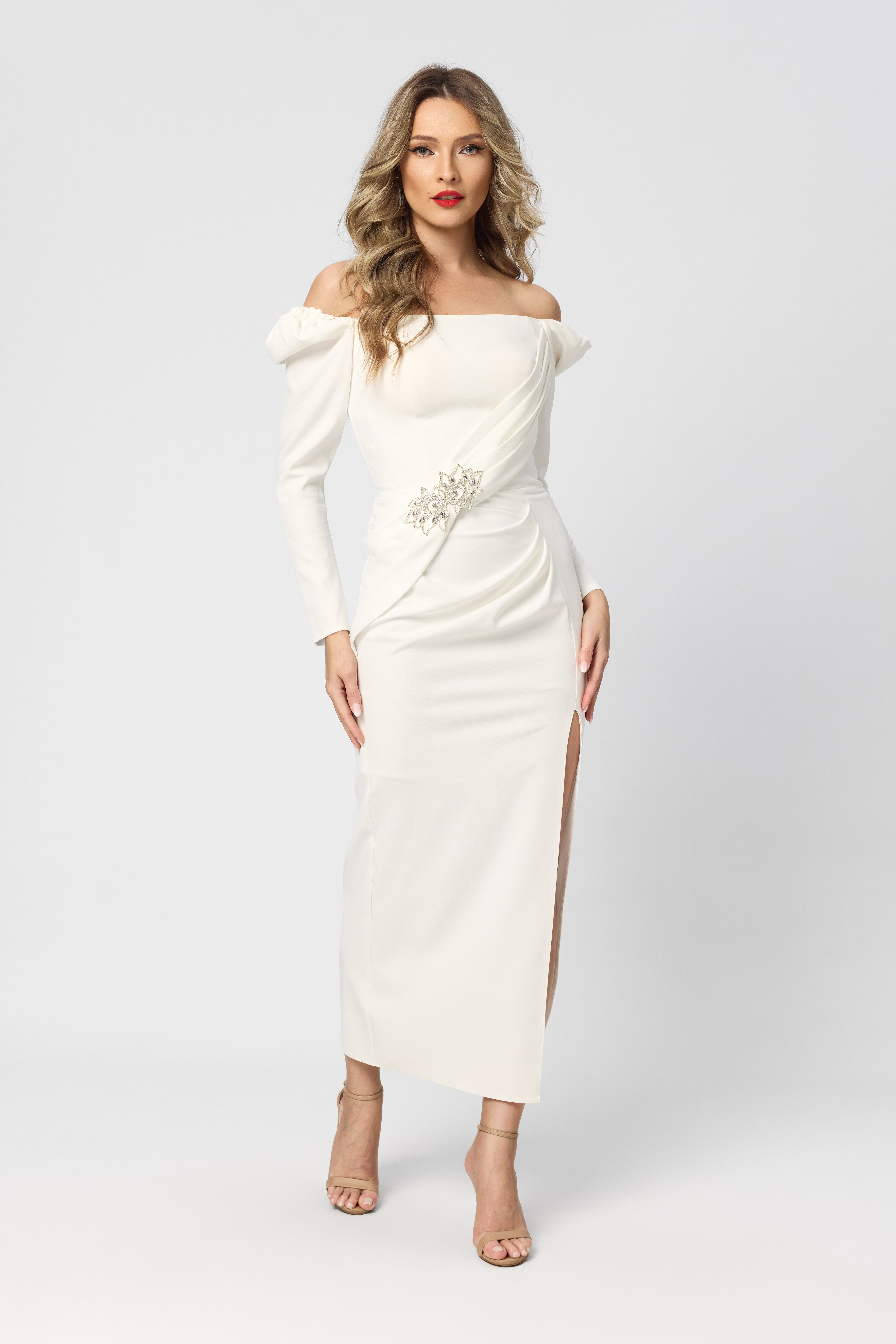 Navara White Occasion Dress