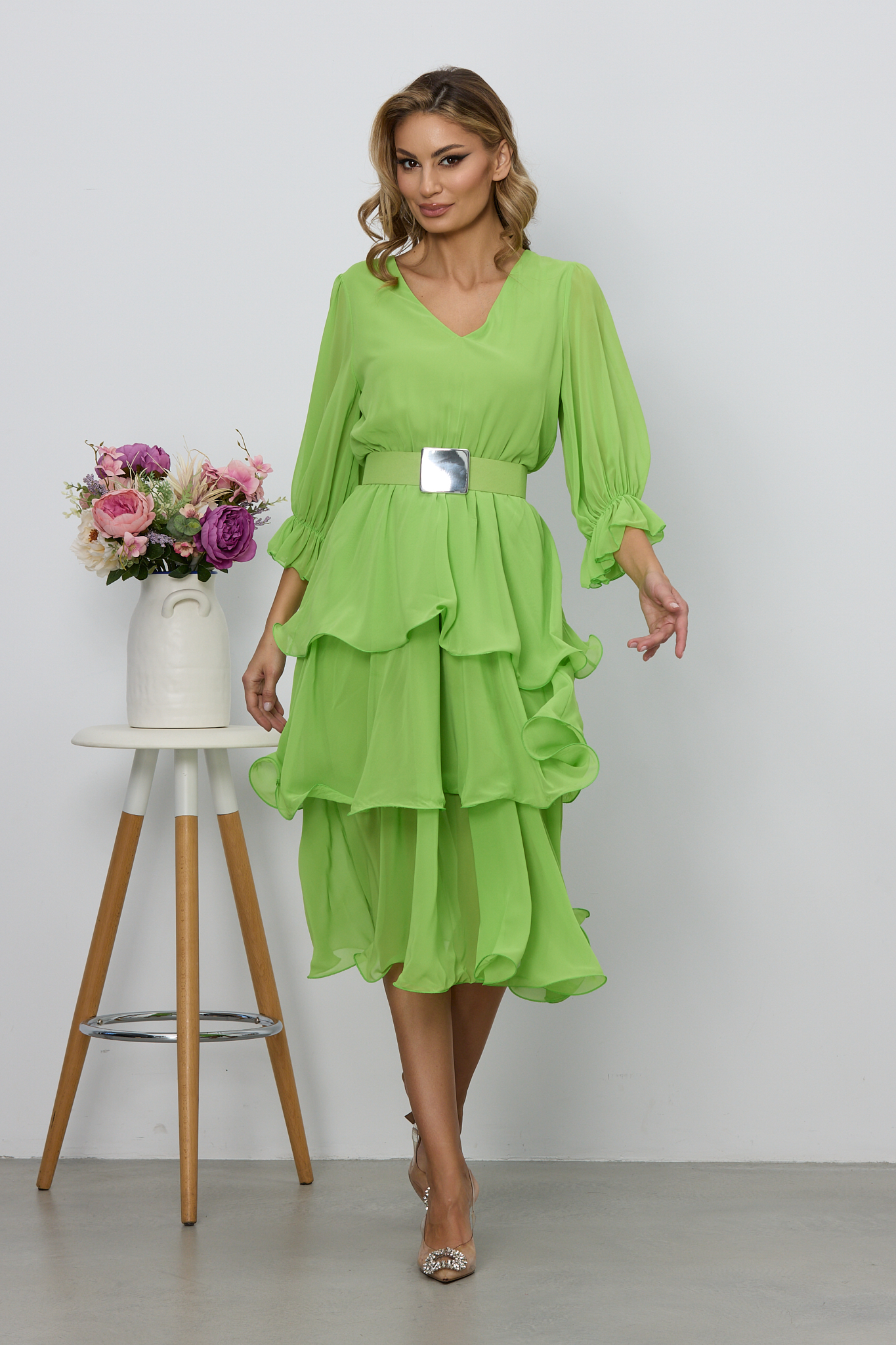 Camilla Neon Green Dress
